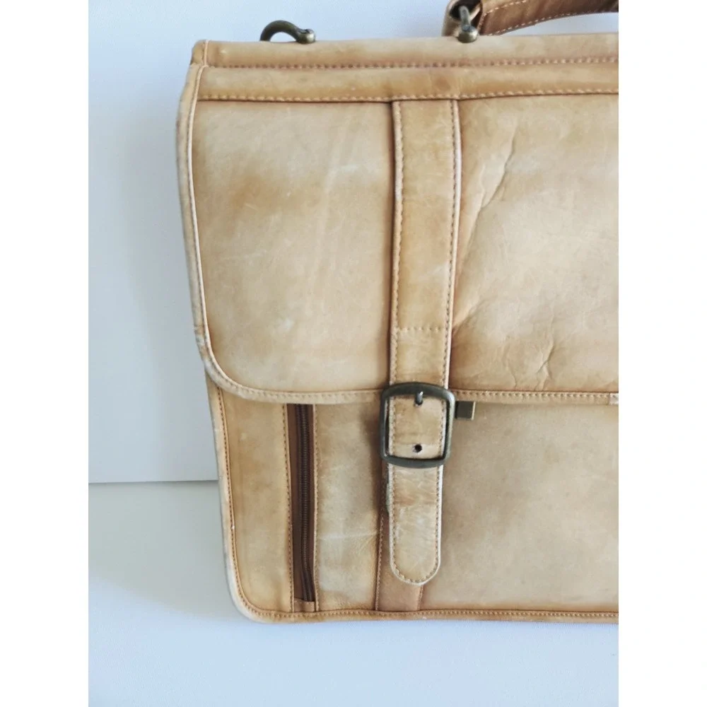 Vintage Charlie Leather Company Shoulder Computer Bag Sache